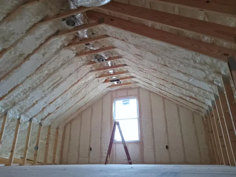 Spray foam roofing application for Crawl Space Insulation project in King City